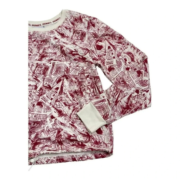 Harry Potter Hogwarts Marauders Map Crop Sweater Size Small - Picture 5 of 11